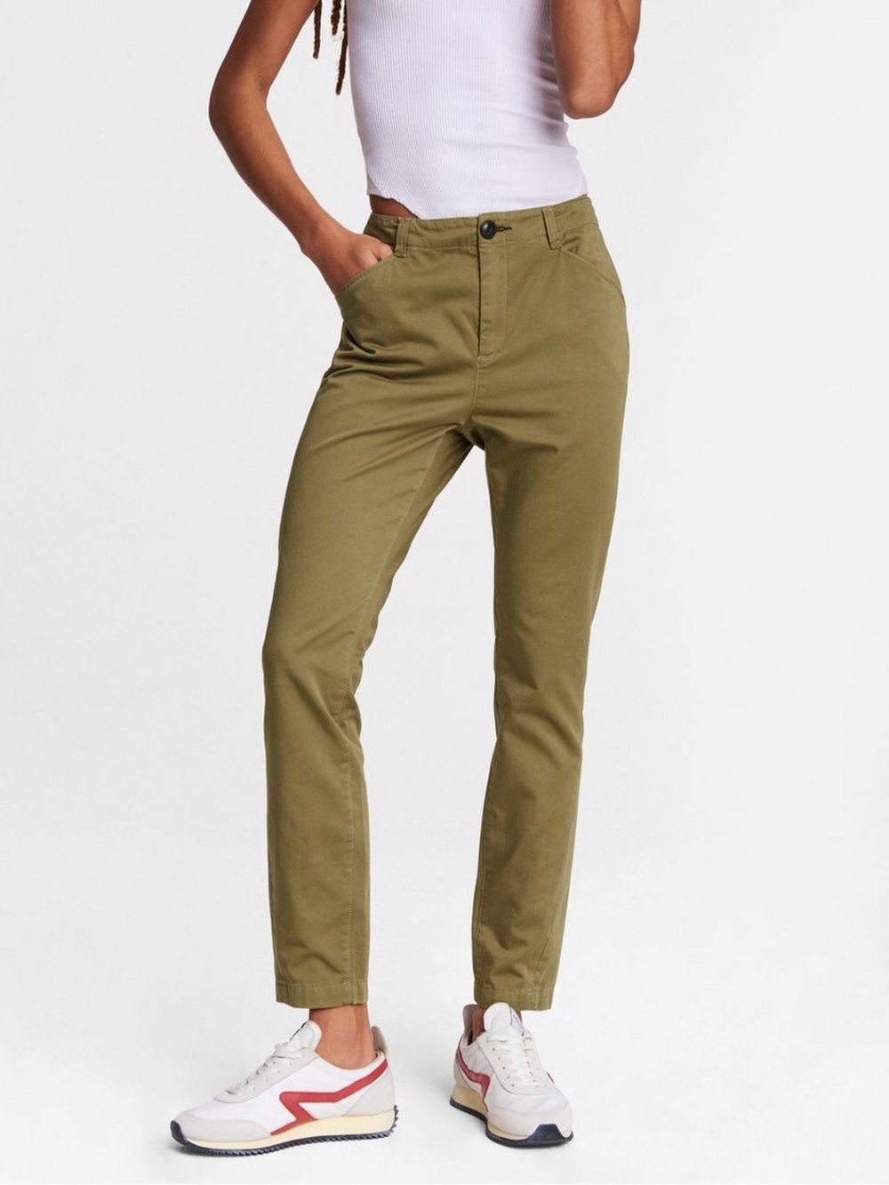 rag & bone Field Cotton Chino in Olive Green Size 27